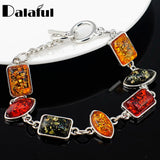 Gracious Baltic Simulated Synthetic Honey Multicolor Chic Link Bracelets & Bangles Bracelets For Women L81301