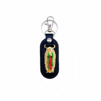 1pc Metal PU Leather Virgin Maria Mama Pendant Keyring Keychain Religious Ornament