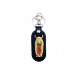 1pc Metal PU Leather Virgin Maria Mama Pendant Keyring Keychain Religious Ornament