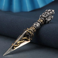 Vintage Vajvakilaka Pendant Necklace For Men Women Jewelry Trendy Gold Silver Collision Amulet Necklace Male Gift