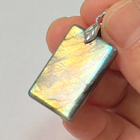 Pendant Natural Stone Irregular Shape Blue Purple Labradorite Pendant for Women Men Jewelry 1Pcs
