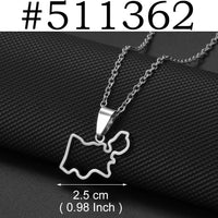 Anniyo Belarus Pendant Necklaces for Women Girls Stainless Steel Jewelry Gold Color and Silver Color #511062