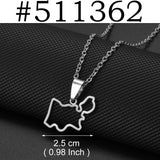 Anniyo Belarus Pendant Necklaces for Women Girls Stainless Steel Jewelry Gold Color and Silver Color #511062