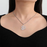 Jeshayuan Iranian Persian Farsi God Khoda Necklace Chain Choker Women Man Necklace Stainless Steel Jewelry Christmas Giftst