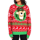 Ugly Christmas Sweater 3D O Neck Pullover Knitted Sweater