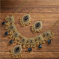 Water Drop Pendant Hollowed-out Tassel Jewelry Set Hollowed Out Ethnic Style Women Jewelry Set Vintage Exaggeration