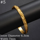 Anniyo (One Piece) Wholesale Dubai Bangle Jewelry Gold Plated Ethiopian Bracelet Openable for Women African Arab Wedding #001802