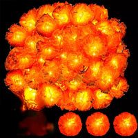 Marigold Garland for Decoration Lighted Day of The Dead Dia De Los Muertos Indian Diwali Altar Halloween Home Party Decor