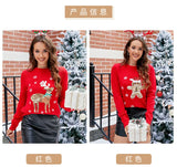 Christmas Knitted Pullover Sweater For Women 2025 Autumn And Winter New Fashion Casual Loose Sweater Womens Clothing