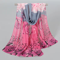 Indian Style New Chiffon Scarves Women Breathable Thin Simulation Silk Scarf Ladies Shawl And Wraps Women Printing Hijab Stole