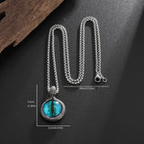 Retro Gothic Devil's Eye Pendant Snake Eyes Long Eye Necklace Men's Personalized Punk Knight Exorcist Amulet Jewelry