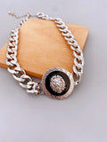 Exaggerated Lion Head Pendant Short Necklace, Zinc Alloy Jewelry choker necklace for women