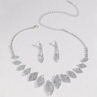 Ladies' Fashion Design Geometric Series Set Necklace Earrings Jewelry Set Suitable for Wedding, Party, Festival Gifts