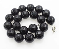 black Agate round Obsidian 10mm 12mm 14mm 16mm 18mm 20mm necklace 45cm wholesale beads nature jewelry