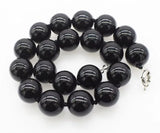 black Agate round Obsidian 10mm 12mm 14mm 16mm 18mm 20mm necklace 45cm wholesale beads nature jewelry