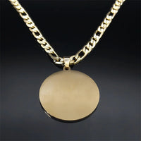 Yin Yang Pendant Necklace for Men Stainless Steel Gold Color Chinese Taoism Ba Gua Taichi Sign Necklaces Jewelry Gifts N8476S08