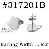 Anniyo Stud Earrings Zimbabwe Nigeria Kenya Congo Ghana Cameroon Map Jewelry for Women Girls Gold Color African Earrings #205821