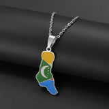 Anniyo Comores Map Necklaces for Women Comoros Jewelry Grand Comore Island @365321
