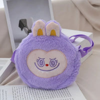 New ladies stylish slanted animals for winter furry 2024 funny cute cartoon children's Japanese single-shouldered funny bag