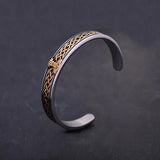 Fashion Retro Nordic Viking Thor's Hammer Bracelet Stainless Steel Open Bracelets Men and Women Punk Amulet Jewelry Wholesale