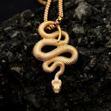 Fashion Vintage Creative Snake Pendant for Men Women Gothic Stainless Steel Animal Simple Necklaces Jewelry Gifts Dropshipping