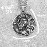 Stainless Steel Fashion Classic Lion Viking Necklace Nordic Odin Men's Amulet Pendant Fashion Teen Jewelry Party Accessories