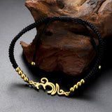 Lucktune OM Symbol Bracelets for Women Men Stainless Steel Women Hand Bracelet Unalome Lotus Buddhism Jewelry Friend Lucky Gift
