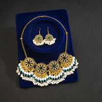 Luxury Elegant Crystal Wedding Jewelry Set Women Vintage Water Drop Earring Necklace Set Indian Gold Color Bijoux Bride Gift