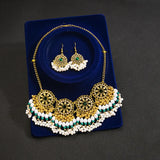 Luxury Elegant Crystal Wedding Jewelry Set Women Vintage Water Drop Earring Necklace Set Indian Gold Color Bijoux Bride Gift