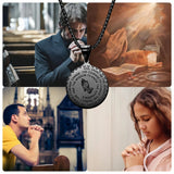 No Fade Color Serenity Lords Prayer Pendant Necklaces for Women Men Good Luck God Bless You Daily Wear Stainless Steel Jewelry