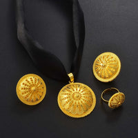 Anniyo Ethiopian sets Pendant DIY Rope Earrings Rings African Eritrean Jewelry Wedding Engagement Habesha Ethnic Items #152016B
