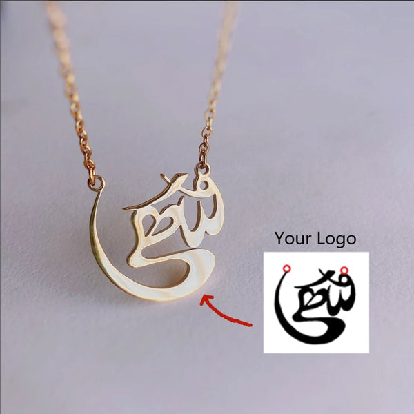Customized logo necklace with personalized cutting of any logo/shape/icon/pattern necklace as a gift for friends