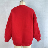 Christmas Sweater Women 2024 Korean Style O Neck Casual Loose Jumper Women Chic O Neck Peark Bow New Year Sweater Knitwear