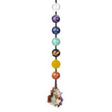 7 Chakras Crystal Hanging Ornament Mysterious Charming Car Hanging Pendant Handmade Natural Stone Ornaments