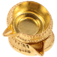 2pcs Lotus Candlestick Decorative Oil Lamp for Home Temple Buddha Worship Diwali Pooja Small Kerosene Light