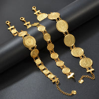 Anniyo Coin Bracelet for Women Girls African Arab Middle East Dubai Iran Iraq Syria Jewelry Birthday Party #352101