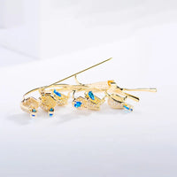 Autumn New Korean Elegant and Fashionable Clock Orchid brooch Creative Personalized Flower Clothing Pin Accessories for Women