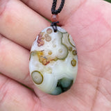 Natural Gobi Agate Pendant Alxa Eye Rock Rough Polished Energy Crystal Quartz Necklace Reiki Healing Stone Decor Gift
