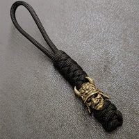 Vintage Hand-knitted Lanyard Keychain Biker helmet Pendant Paracord Rope weave Accessories Bag Hanging Handmade Car Keyring