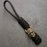 Vintage Hand-knitted Lanyard Keychain Biker helmet Pendant Paracord Rope weave Accessories Bag Hanging Handmade Car Keyring