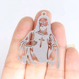 New fashion stainless steel hollowed cross Jesus large pendant DIY necklace bracelet keychain pendant accessories