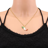 New fashion stainless steel Mexico map and flag necklace men's and women's couples temperament all matching sweater chain access