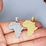 2pcs No Fade Africa Map Charms Stainless Steel Pendant for Jewelry Making Necklace Keychain Rune Eye of Horus Talisman DIY Craft