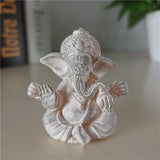 Lord Ganesha Buddha Statue Elephant God Sculptures Ganesh Figurines Man-made Jade Stone Home Garden Buddha Decoration Statues