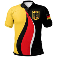 German Coat Of Arms Polo Shirt For Men 3D Print Germany Map Street Fashion Short Sleeve Lapel Tee Summer New Graffiti Polo Top