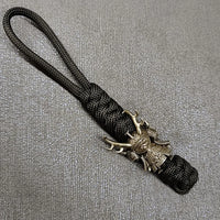 Vintage Hand-knitted Lanyard Keychain Biker helmet Pendant Paracord Rope weave Accessories Bag Hanging Handmade Car Keyring