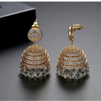 Gypsy Jewelry Retro Ethnic Indian Jhumka Crystal Small Bells Beads Drop Tassel Earrings Women Bohemian Statement Jhumki Tribal