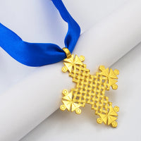 Anniyo Ethiopian Traditional Ethnic Big Cross Jewelry Pendant DIY Rope Eritrea African Afar Israel Saudi Arab Ornaments #331306