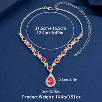 Ladies' fashionable and trendy design, water droplet necklace, jewelry suitable for dates, parties, holidays, gifts