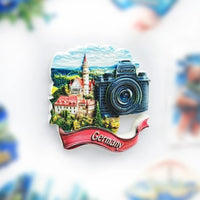 German Neuschwanstein Castle Fridge Magnet 3D Bavaria Travel Souvenir Fairytale Home Decor Unique Europe Gift with Strong Magnet